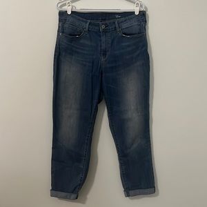 Cropped denim pants